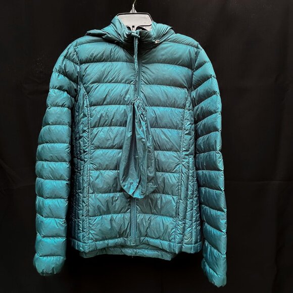 Packable down jacket in dark teal, size Medium - Picture 3 of 6